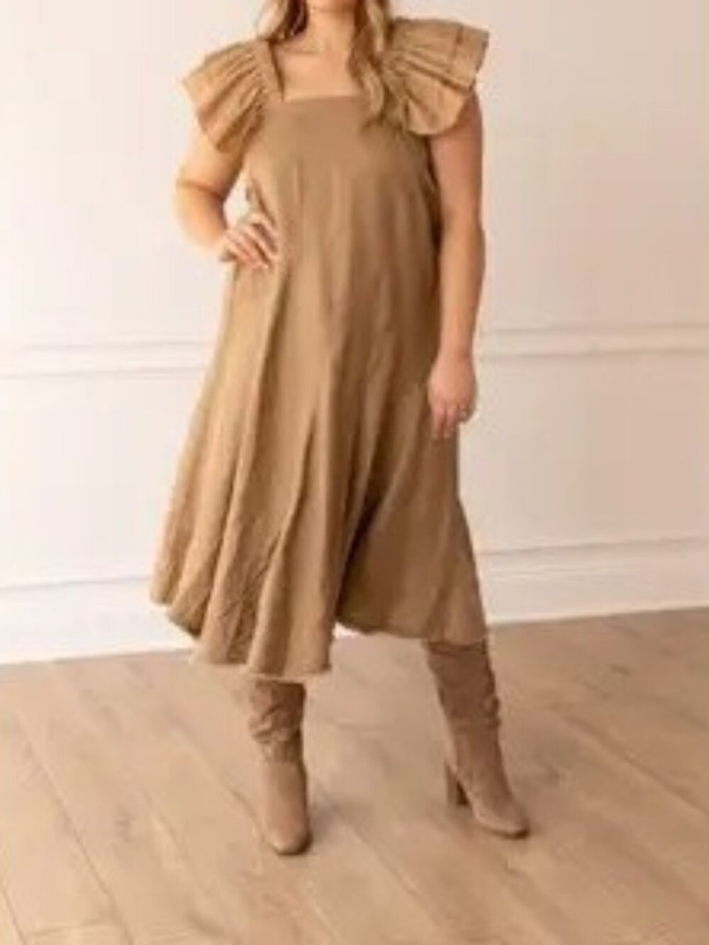The Stella Linen Versi Dress / Skirt:  Beige